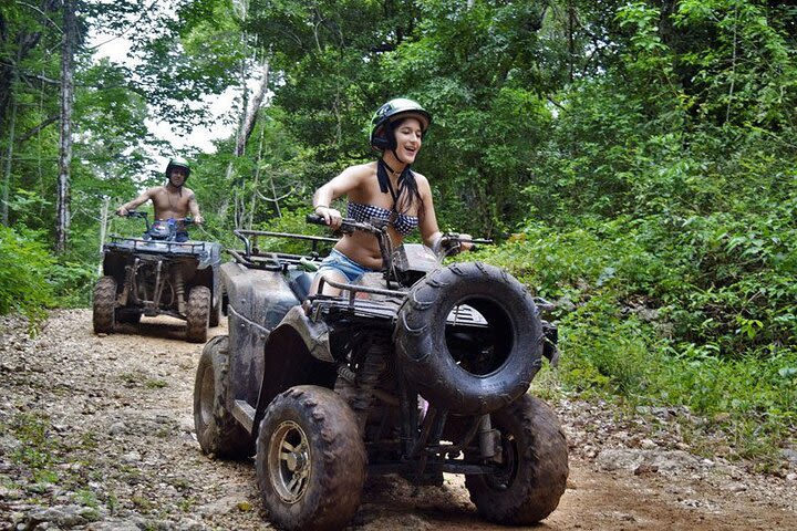 ATV (single) Zipline & Cenote from Cancun  image