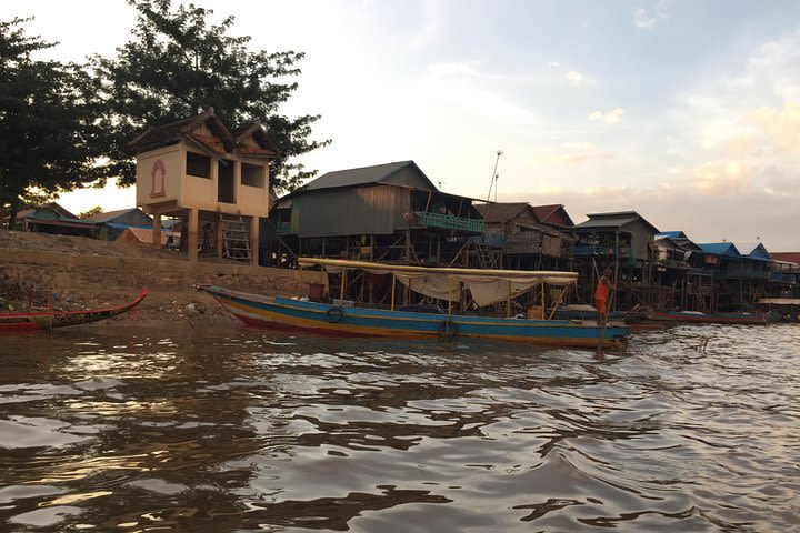 Kompong Pluk sunset Floating Village by Tuk Tuk image