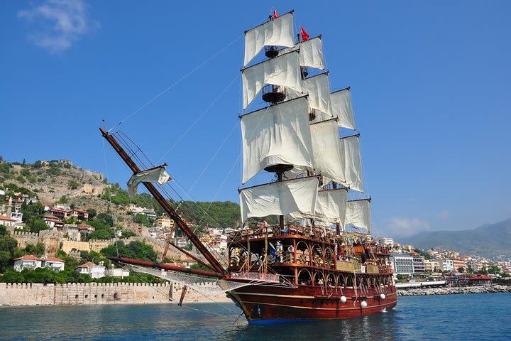 Alanya Pirates Boat Trip with Foam party Swimming & Sunbathing image