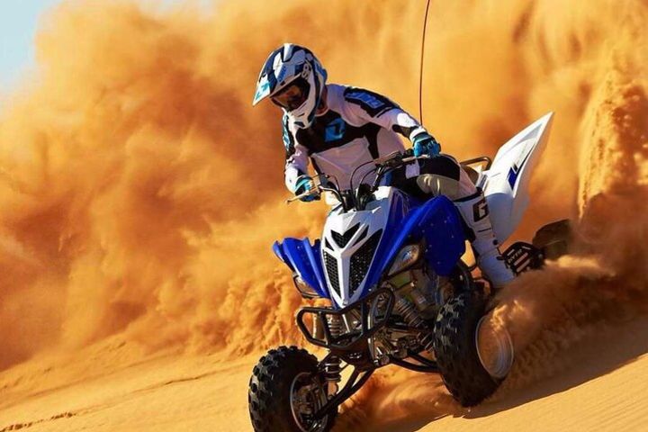 30-Mins Quad Bike Desert Safari ,BBQ Dinner, Fire Show, Belly Dance, Tanura Show image