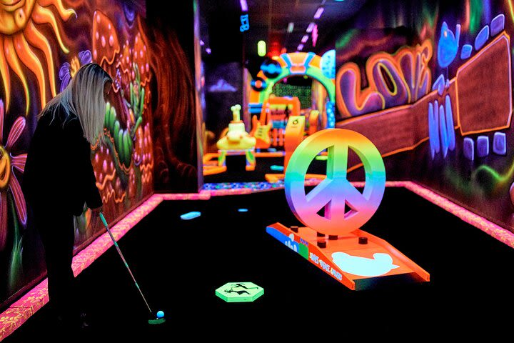 Ticket for the Mall of America Rock of Ages Blacklight Mini Golf image