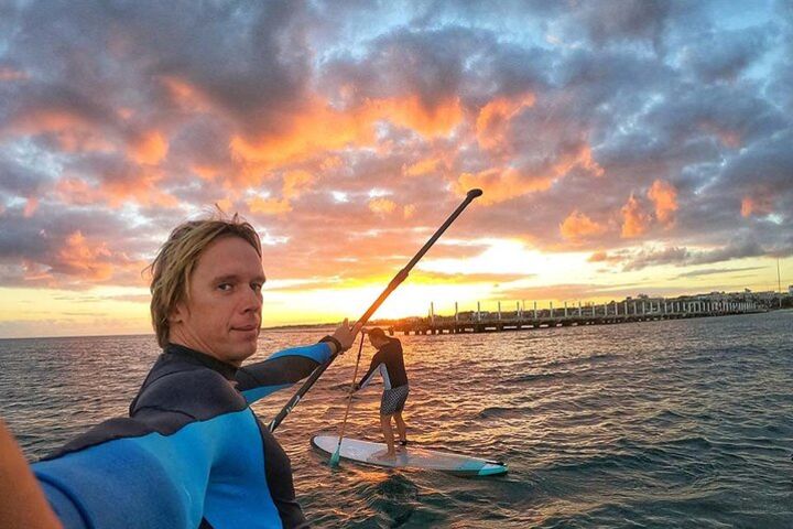 Guided Paddleboard Tour At Sunset Caribbean Sea - For All levels image