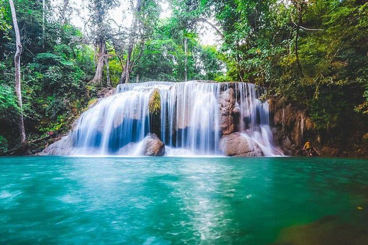 Private Tour to Kanchanaburi Erawan Waterfall and Elephant Care image