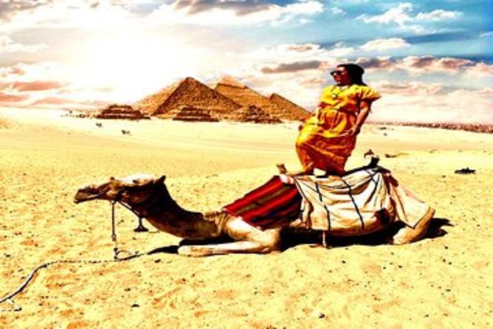 Private Half-Giza Pyramids,Sphinx,1Hr camel, lunch,Guide,Entry fees all in all  image