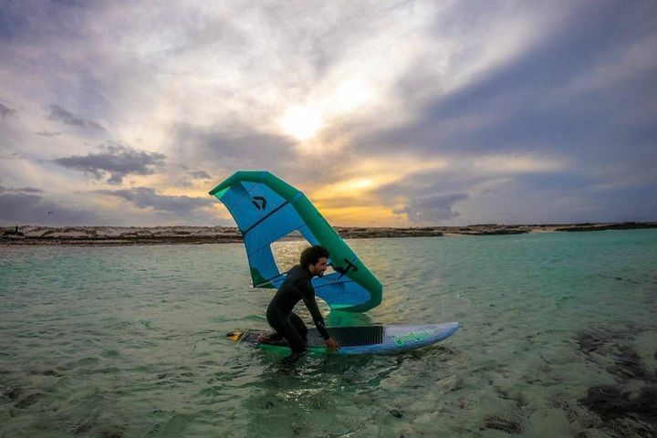 Wingsurf beginner lesson with paddle board image