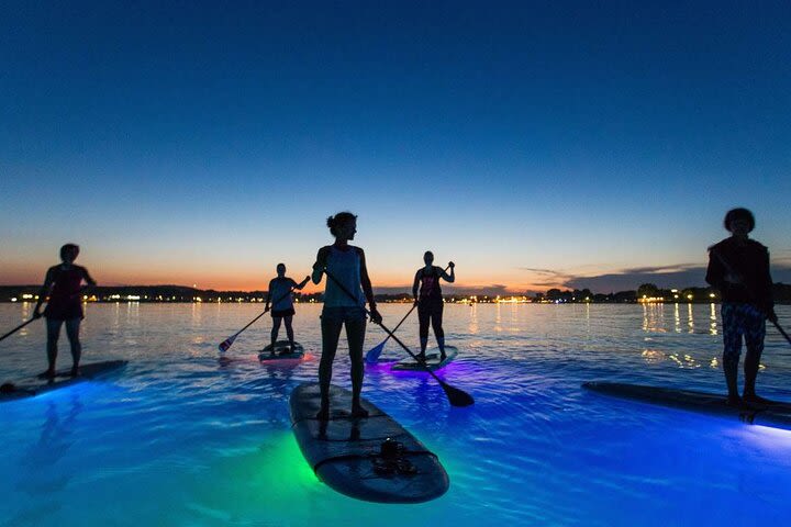 Night Paddleboarding Tour with LED Lights at La Paz image