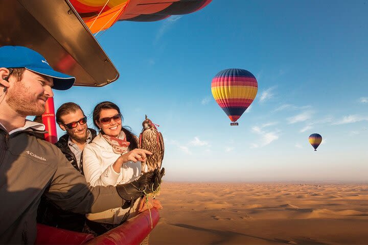 Enjoy Private Views Of Dubai Beautiful Desert By Hot Air Balloon From Dubai image