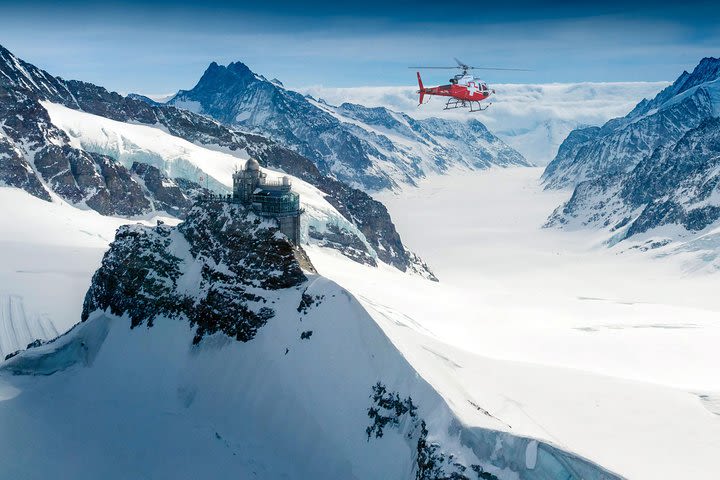 Jungfraujoch helicopter flight one way image