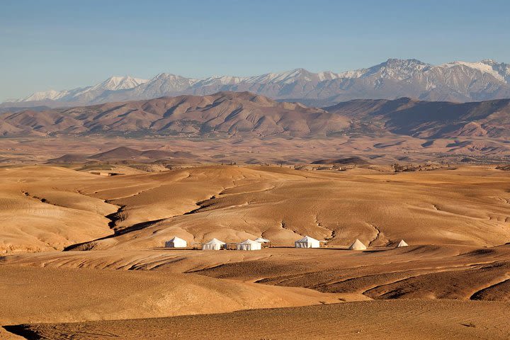 Desert Agafay And Atlas Mountains Valleys inluded Lunch and Camel Ride & Sunset image