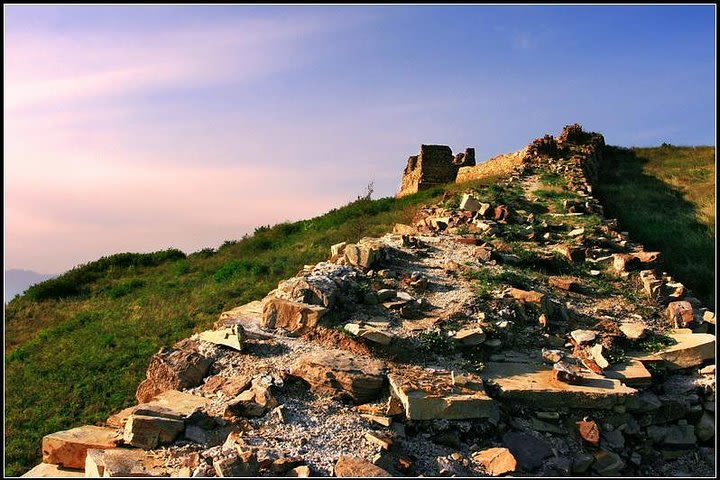 camp on the Great Wall overnight with sunrise and sunset on the wall image