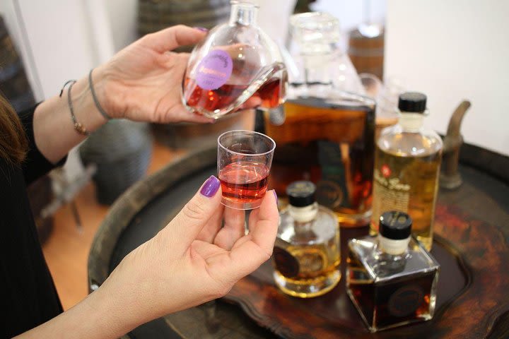 Liquer tasting in Polykala's Distillery Show Room in Athens image