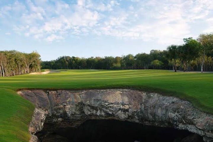 El chameleon mayakoba golf course image