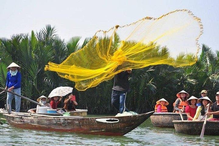 Hoi An Basket Boat Tour ( basket boat, visit water coconut forest, fishing crab) image