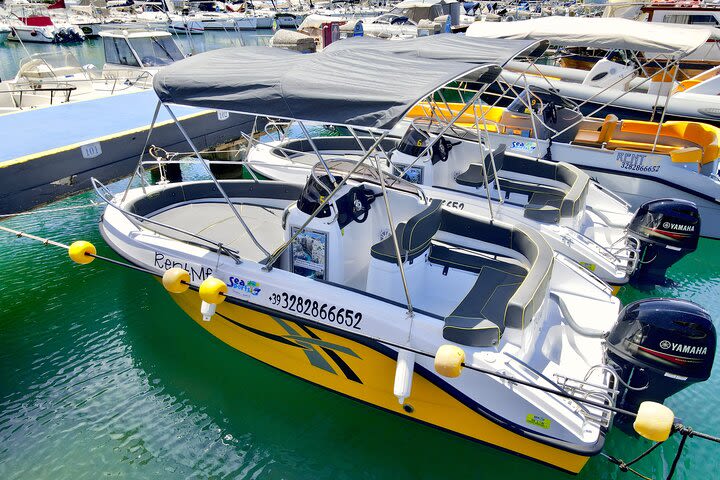 BOAT RENT limited edition 2021, full optional, 7 people. 1/2 day TOP in Tropea image