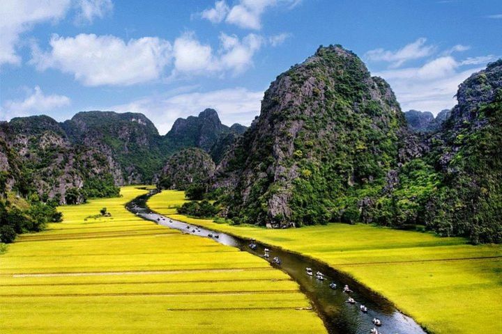 Private Tour: Hoa Lu and Tam Coc Boat and Bike Day Trip from Hanoi image