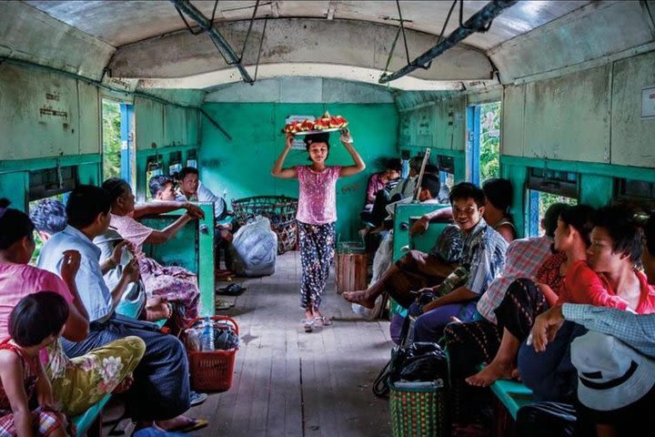 Yangon morning food tour with train ride  image