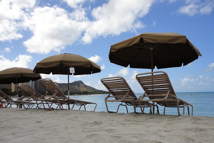 Beach Umbrella and Chair Set Rental image