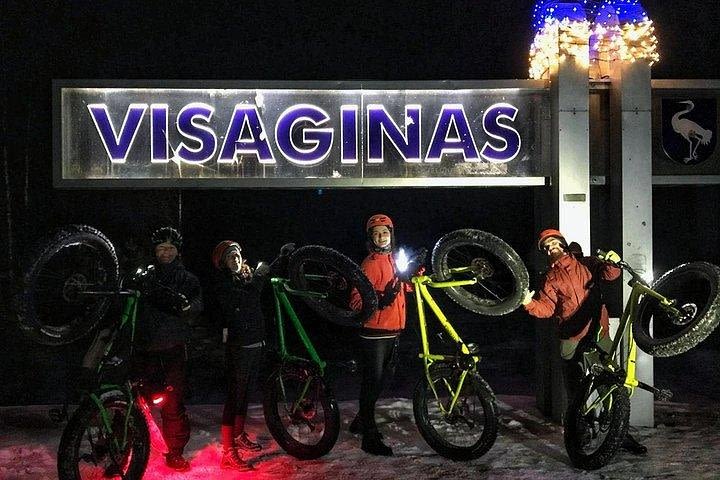 Night-time madness - Fat biking tour in Visaginas image