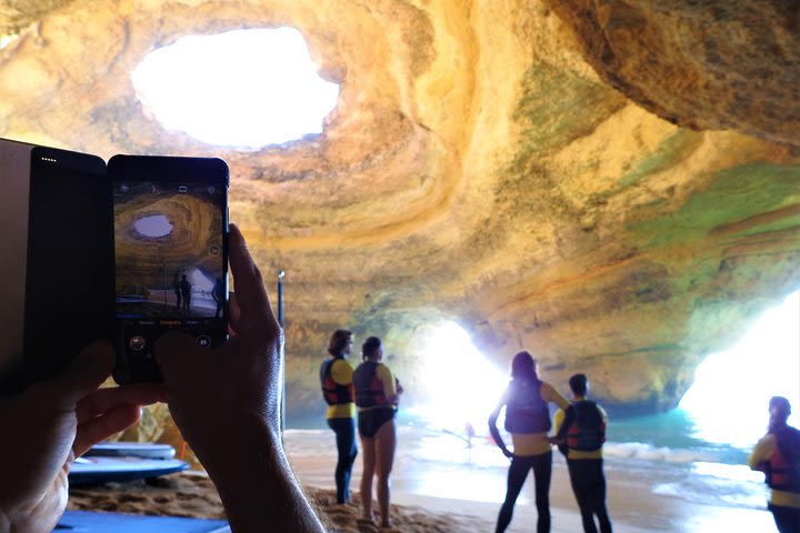 Inside Benagil cave - sunrise paddle tour image