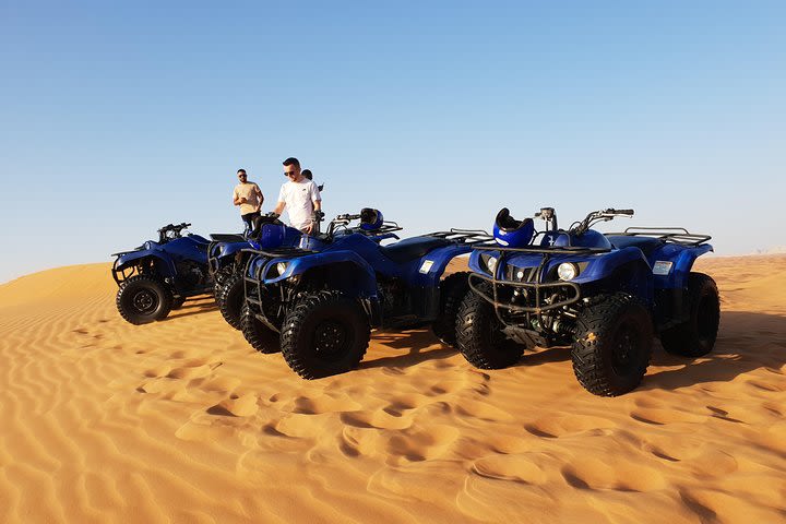 Self Drive Quad Bike Desert Safari with Sand Boarding and Desert Camp Dinner image