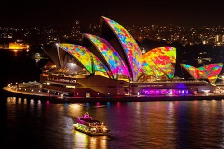 3-Hour Retro Party Vivid Cruise on Sydney Harbour image