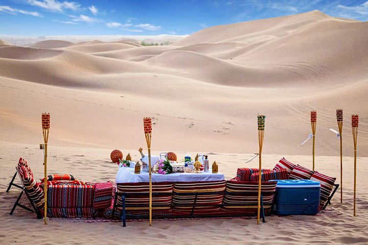 Abu Dhabi Private Desert Romantic Dune Dinner with Dune Bashing image