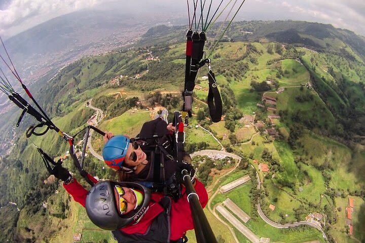 Flying Paragliding Over Medellín  image