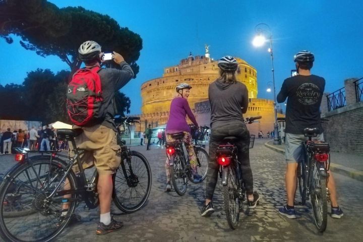 Rome at sunset is magic on two wheels image