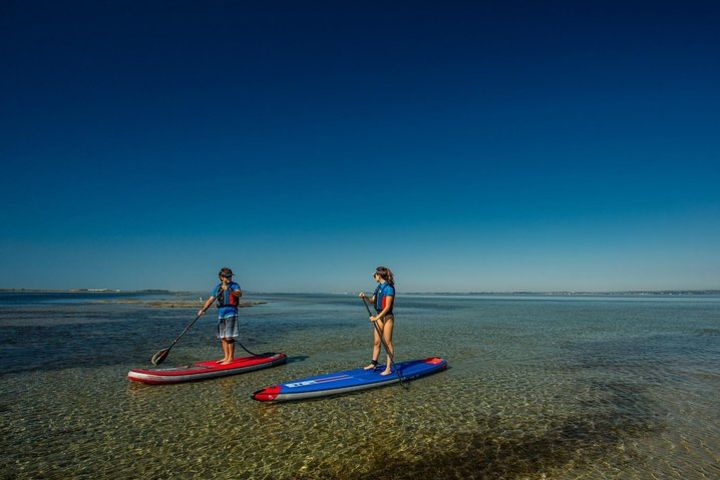 Stand-up-paddle on Laguna of Thau, Sete image