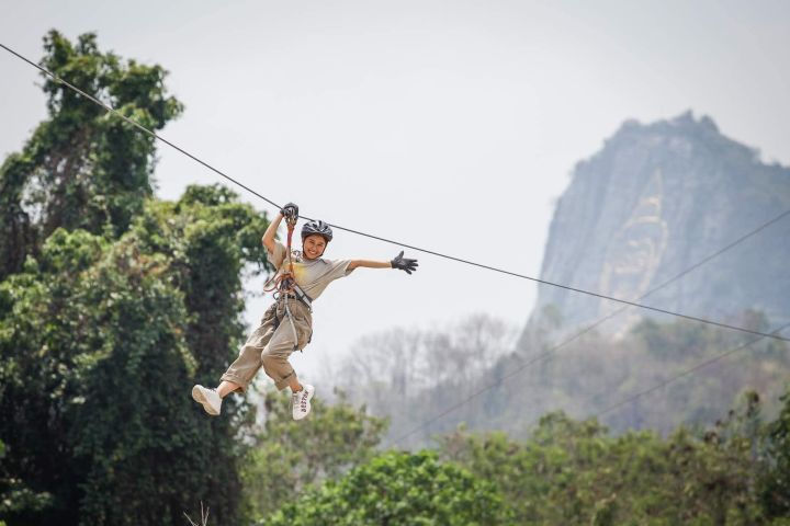 Pattaya Zipline Adventure with Buddha Mountain View image