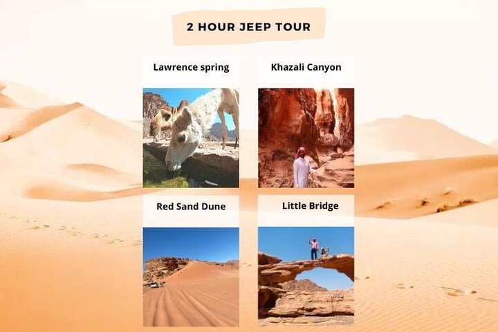 2 Hour Jeep Tour - Wadi Rum Desert Highlights image