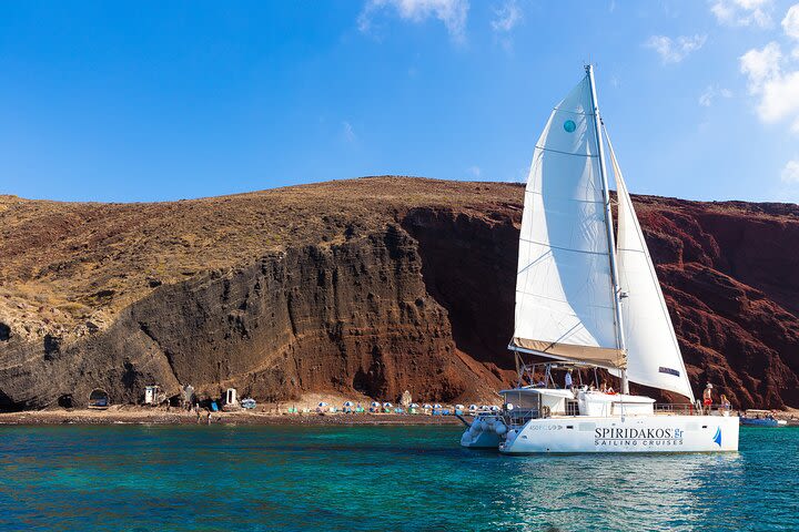 Semi Private Standard | Santorini Catamaran Cruise with Greek buffet and Drinks image