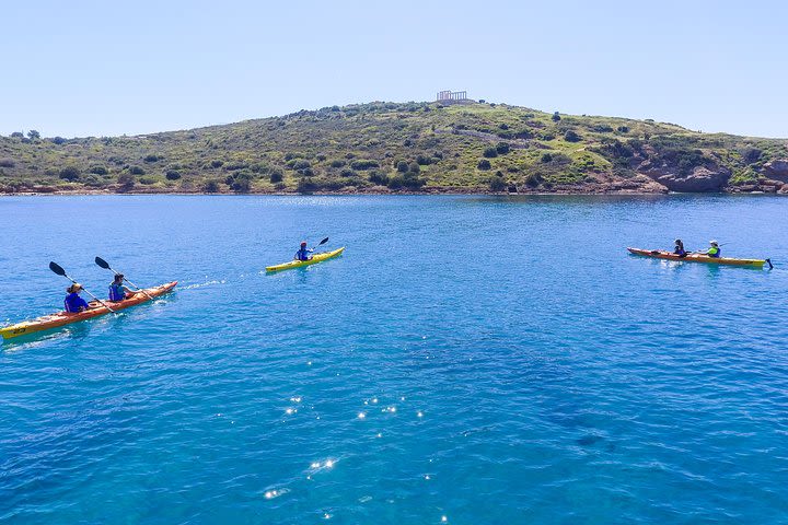 Athens Sea Kayak Tour to the Temple of Poseidon with entrance fee and lunch image