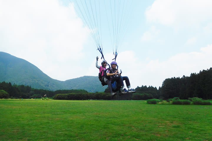 Paragliding in tandem style over Mount Fuji image