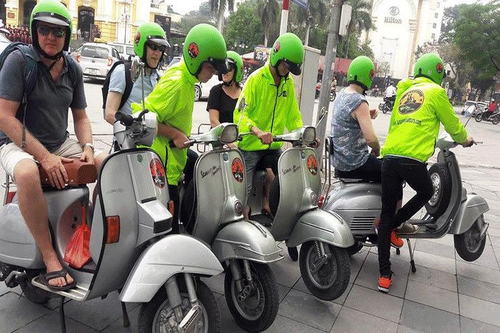 Hanoi Vespa Tour Insight 4.5hours included Vespa,lunch,drinks,Helmets,Tour guide image