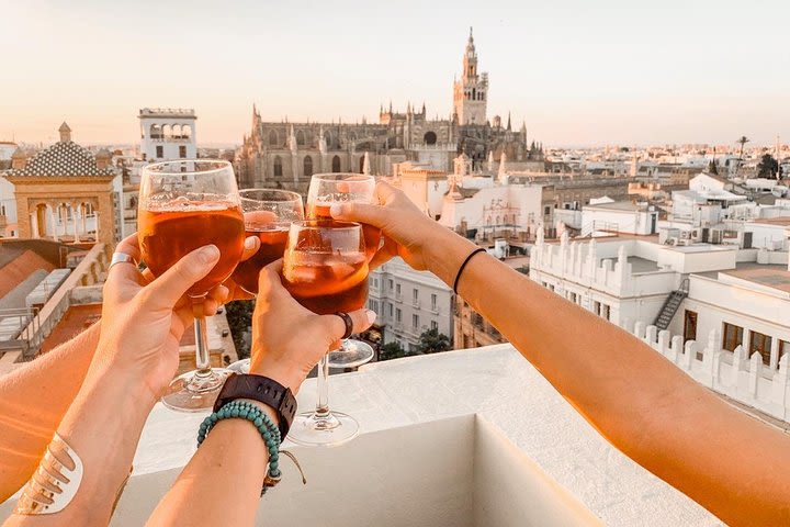 Cooking Paella on a Rooftop with Cathedral views image