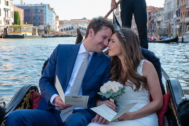 Renew your wedding vows on a romantic gondola image