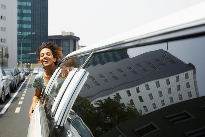 Airport luxury arrival pickup in New Jersey by stretch limousine image