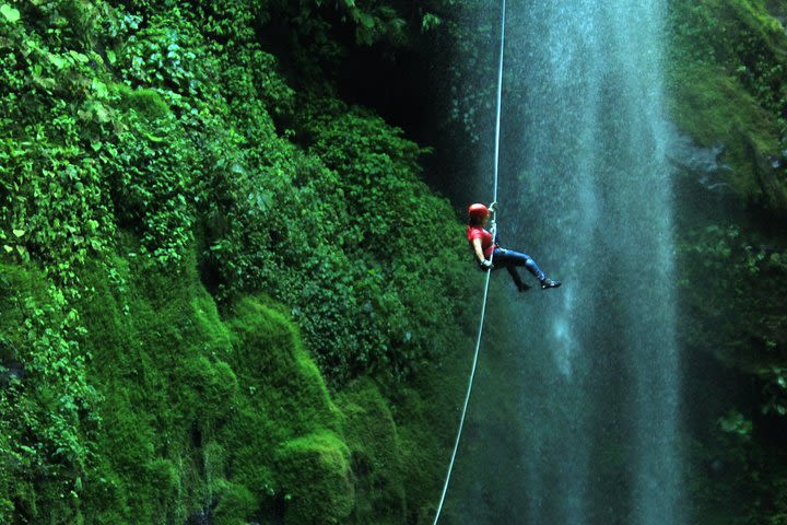 Canyoning Waterfall Rappeling Maquique Adventure Near To Arenal Volcano image