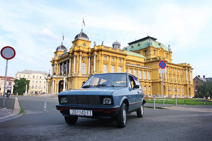 2-hour Private Zagreb City Tour in Old-Timer Yugo car image