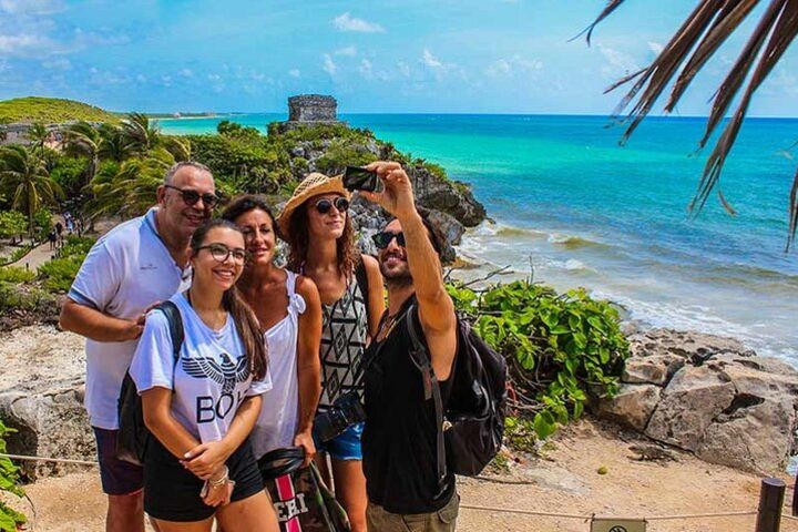 A full day visiting Tulum, Coba, Cenote and Playa del Carmen for the best price image