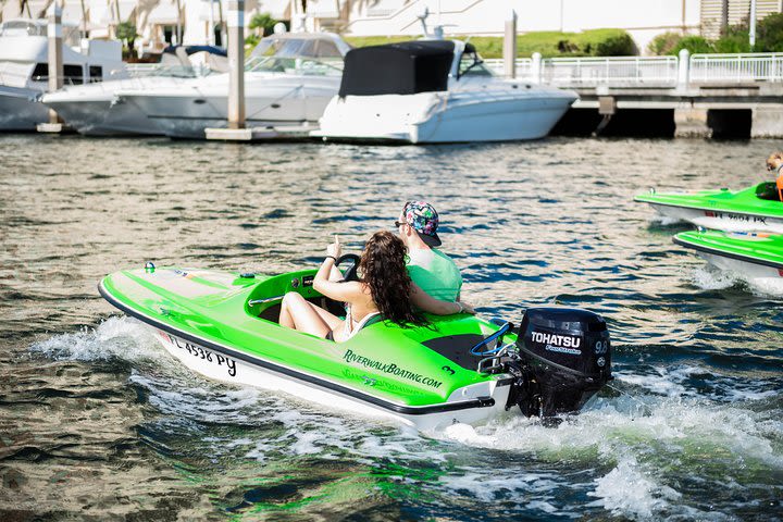 2 Person Mini Power Boat Rental at Tampa Riverwalk image