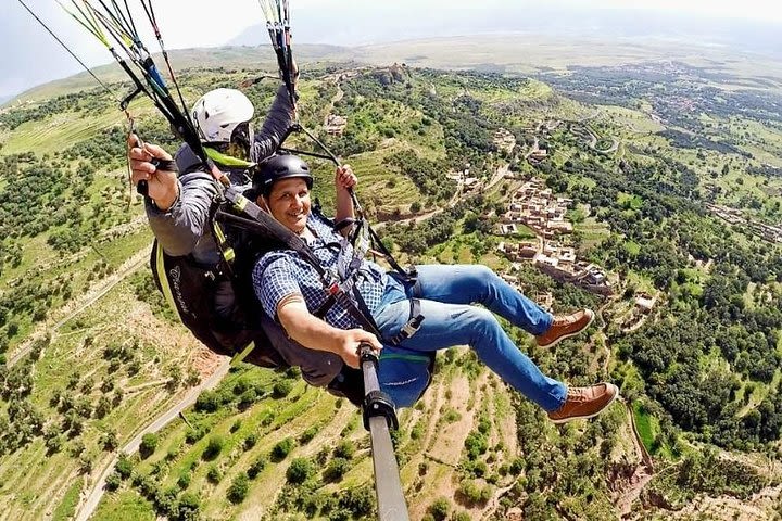 Tandem paragliding flight over the Atlas Mountains image