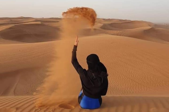 VIP Dubai Desert Safari Camel Ride, Sand Ski, BBQ Dinner. Quid BIke henna Tatto image