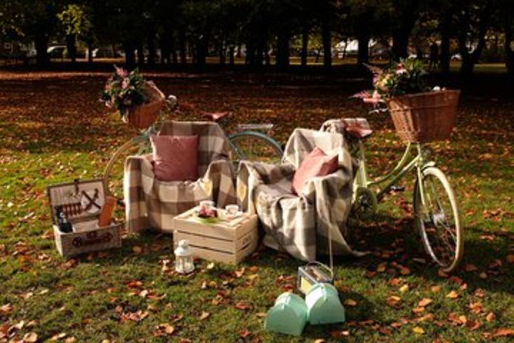 Champagne Picnic Hamper for 2 with Retro Bicycles Manchester image