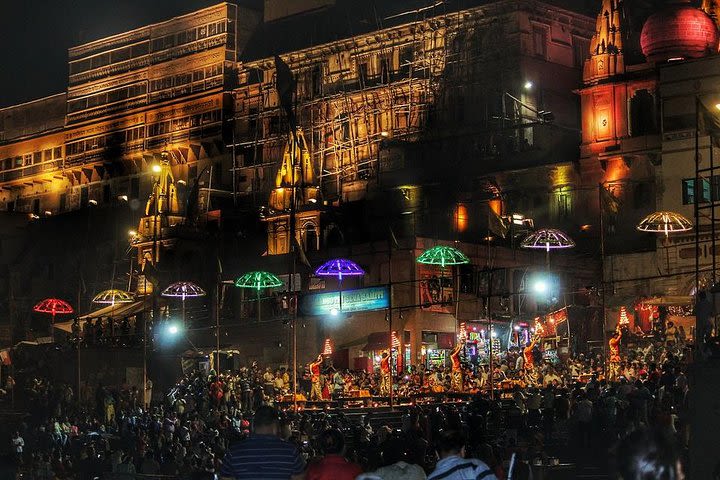 Afternoon Varanasi tour w/ Boat Ride, Ganga Aarti,Classical Dance & Yoga Session image