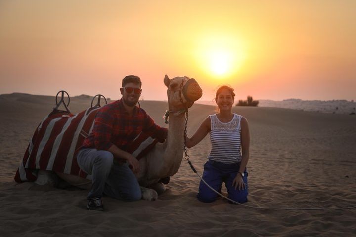 Sunset Camel Trek with BBQ Dinner at Al Khayma Camp image