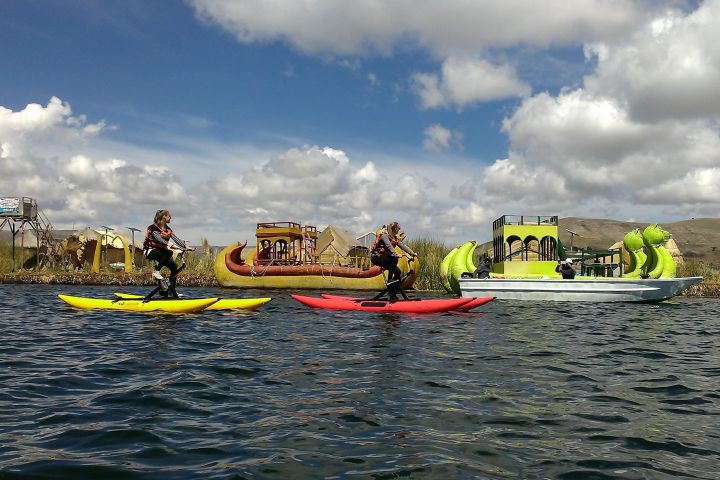 Water Bike to Uros Floating Islands at Lake Titicaca image
