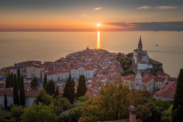 Sunset in Piran – Breathtaking Sunset in the Most Romantic City in Slovenia image