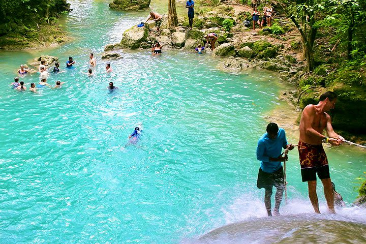 Blue Hole and Secret Falls plus Luminous Lagoon (Glistening Water) Private Tour  image